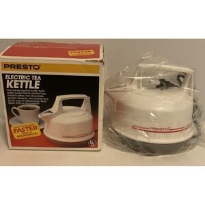 Vintage Presto Electric Tea Kettle Hot Water Boiler 750W / White NEW